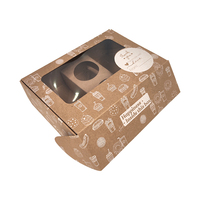 Emballages personnalisés en gros pour plats à emporter, snacks, pâtisseries, pliages alimentaires en papier kraft, laminage mat, recyclables