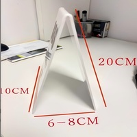 Présentoir de table en acrylique en forme de V pour nom de bureau, plaque signalétique de réception, idéal pour tables de salle à manger et cartes nominatives