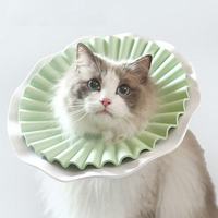 Collier Élisabeth Ajustable en Plastique EVA Ultra-Léger pour Animaux de Compagnie - Idéal pour Chats, Chiens et Petits Animaux Après Chirurgie - Anti-Léchage