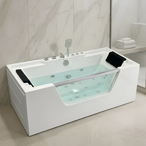 Baignoire Spa 2 Personnes en Acrylique Blanc COMO <span class=keywords><strong>avec</strong></span> Jets Hydromassants, Drain et Robinet Inclus pour Utilisation Intérieure ou Hôtels - Product Image 4