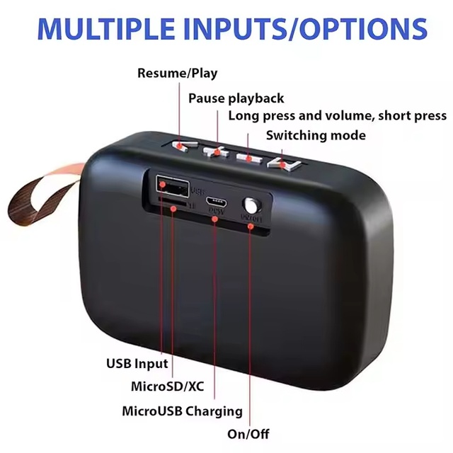 Wireless BT Speaker Outdoor FM TF Card U Disk Audio Creative Portable Mini Subwoofer Gift Wireless Speakers LC915