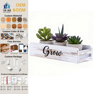 Boîte à plantes artificielles <span class=keywords><strong>en</strong></span> <span class=keywords><strong>bois</strong></span> décorative pour la maison, plateau moderne, écologique et durable pour jardin <span class=keywords><strong>de</strong></span> succulentes - Product Image 1