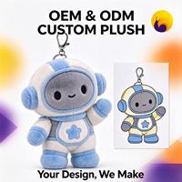 Porte-clés en peluche personnalisé, robot de Noël, animal en peluche, breloque de sac, cadeau de fête, OEM ODM, vente en gros, peluches en vrac