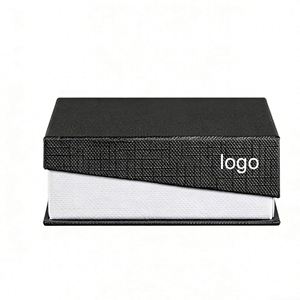 Caja de Embalaje para Joyería Personalizada, Negra y Blanca, con Tapa Abatible, para Collares, Pendientes, Juego de Cajas para Joyería - Product Image 2