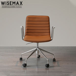 WISEMAX FURNITURE sedia da ufficio di design in stile italiano con braccioli mobili per sedie da ufficio all'ingrosso per studio di casa in vendita - Product Image 3