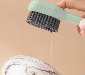 Brosse de nettoyage de distribution de savon automatique multi-usages domestique avec distributeur de savon pour vêtements et chaussures brosse à récurer