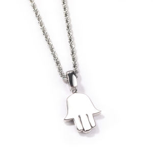 Commercio all'ingrosso di Hip Hop Ha Ghiacciato Fuori DELLA CZ della Mano di <span class=keywords><strong>Hamsa</strong></span> Pendente Della Collana Gioielli - Product Image 5