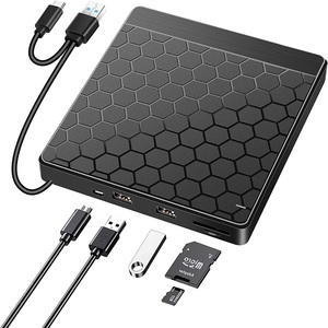 Lecteur <span class=keywords><strong>DVD</strong></span> externe portable <span class=keywords><strong>2022</strong></span>, nouveau modèle mince, USB 3.0 & Type-C, hub optique, lecteur <span class=keywords><strong>DVD</strong></span> 8x, lecteur CD 24x, duplicateur de CD, graveur <span class=keywords><strong>DVD</strong></span> externe - Product Image 1