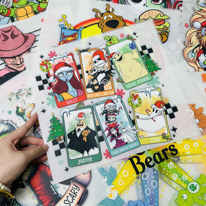 Autocollants thermocollants personnalisés lavables <span class=keywords><strong>Grinch</strong></span> de Noël <span class=keywords><strong>en</strong></span> gros pour impression sérigraphique, prêts à être pressés sur les t-shirts - Product Image 1