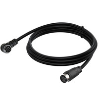 90-Grad-Stecker-Buchse 9-poliges Mini-DIN/S-Video Audio-Video-Kabel DVD-Kabel YR-SV9-B1 Blanker Kupferleiter