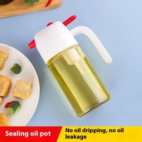 2-en-1 Distributeur d'huile de vinaigre de cuisine Vaporisateur 500ml Friteuse Cuisson Verseur Cuisson BBQ Huile d'olive Autres ingrédients