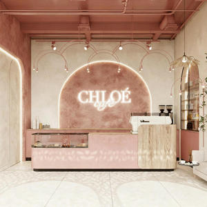 Diseño Interior de Cafetería Francesa Estilo Boutique, Equipamiento de Cafetería Wabi Sabi, Barra Personalizada de Microcemento, Madera y Terrazo - Product Image 2