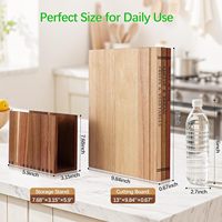 Robuuste, boekvormige houten snijplankset, op maat gemaakte premium decoratieve snijplank met standaard voor keuken, huis en feestjes.