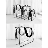 Tas Makeup Mini Ritsleting Jelas, Tas Kosmetik Perjalanan Mini, Tas Kosmetik Mini Ritsleting Pvc untuk Wanita