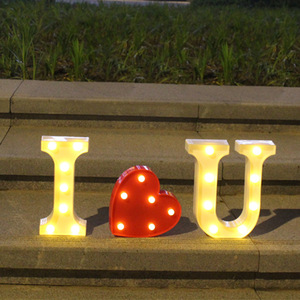 Alphabet Light Anglais Romantique <span class=keywords><strong>Surprise</strong></span> Confession Mariage Décoration Lumineuse Happy Birthday Led Light Sign Digital Light - Product Image 5