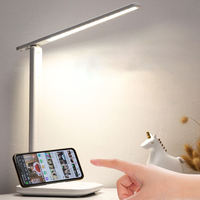 Lampe de table OEM veilleuse LED noire 3 luminosité réglable étude lecture USB étudiant charge lampe de bureau cadeau