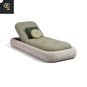 Mobilier de <span class=keywords><strong>jardin</strong></span> d'extérieur Nordic Rotin Tissé Imperméable Tissu de protection solaire Chaise longue <span class=keywords><strong>design</strong></span> villa - Product Image 1