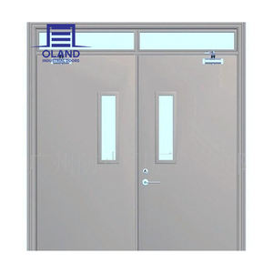 Puertas cortafuego de acero inoxidable de metal de 1 2 3 horas con clasificación UL Puerta empotrada de metal hueco con clasificación de fuego de acero con hardware UL para salida - Product Image 6