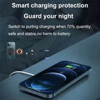 Chargeur sans fil magnétique universel 15W noir USB-C à charge rapide QC3.0 1A avec fonction PD 12-16V et protection OVP
