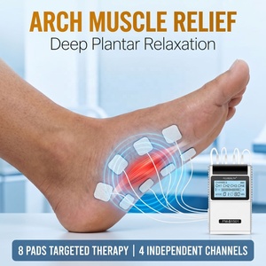 Appareil <span class=keywords><strong>de</strong></span> physiothérapie électronique mini format pour relaxation profonde des muscles <span class=keywords><strong>de</strong></span> la voûte plantaire, soulagement <span class=keywords><strong>de</strong></span> la douleur chronique, 8 électrodes - Product Image 1