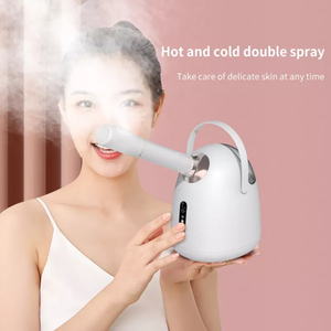 White Facial Mist Sprayer Nano Spray Humidifier Ultrasonic Face <b>Steamer</b> Hot Cold Spa Equipment for Hotel Use - Product Image 2