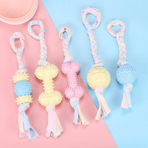 Jouets à mâcher pour chiens QbellPet, jouets à mâcher en corde de coton pour nettoyer les dents, résistance à la morsure, soulage l'ennui, os à mâcher pour petits chiots, jouet interactif à mâcher - Product Image 3