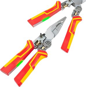 9-in-1 Multifunctional Thickened Electrician Plier <b>Wire</b> Stripping Cable Cutting <b>Crimping</b> Power Test <b>Wire</b> Pulling DIY Auto - Product Image 1