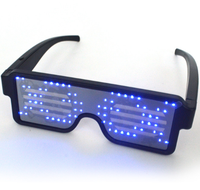 Lunettes de soleil à obturateur lumineuses à led colorées El Wire Neon Lunettes de fête à led pour le festival