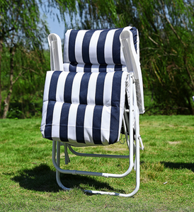 Silla de lujo de doble uso para exteriores, cama <span class=keywords><strong>Siesta</strong></span>, tela de malla transpirable Tesla, sillón reclinable plegable multifuncional, marco de aluminio de madera - Product Image 6