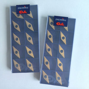 Herramienta de Torneado de Carburo de Tungsteno YG801, Insertos VCMT160404-UG para Torno CNC con Recubrimiento PCD y Corte Eficaz - Product Image 2