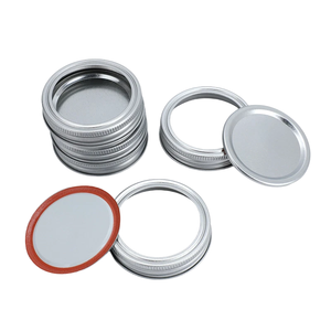 <span class=keywords><strong>Tapas</strong></span> de tarros Mason de boca ancha <span class=keywords><strong>Tapas</strong></span> de conservas de tipo dividido de metal con accesorios de barra de silicona a prueba de fugas para un enlatado efectivo - Product Image 2