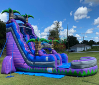 Maison de jeu pour enfants Toboggan aquatique extérieur Tobogan gonflable Combo Piscine Toboggan aquatique gonflable