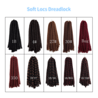 Estensioni per Capelli Sintetici Dreadlock Soft Locs da 14 Pollici, 75g, in Fibra a Bassa Temperatura, Vendita all'Ingrosso