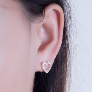 Pendientes de Diamantes Cultivados en Laboratorio con Corte Redondo y Color DEF de Messi Jewelry, Joyería de Moda para Mujer, Oro de 14k - Product Image 6