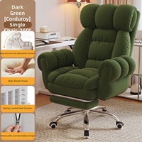 Chaise d'ordinateur ergonomique avec dossier confortable, idéale pour les longues sessions, convient aux dortoirs universitaires, au gaming, au bureau, siège pivotant réglable en hauteur
