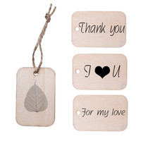 100 pièces personnalisées de copeaux de bois de balsa rectangulaires naturels rustiques non finis, creux, avec trous pour accrocher, pour artisanat décoratif DIY