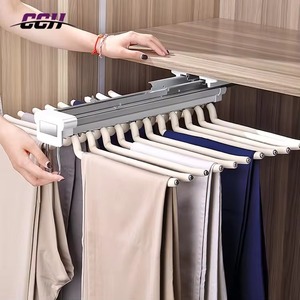 CCH garde-robe accessoires pantalons cintre en acier inoxydable <span class=keywords><strong>barre</strong></span> à deux rangées organisateurs de vêtements porte-vêtements - Product Image 2