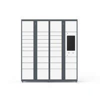 Armoire en acier intelligente avec serrure électronique à reconnaissance faciale, système de casiers assemblé, livraison sécurisée de colis, bâtiments de bureaux