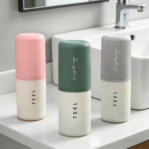 Teel Travel Toothbrush And Toothpaste Set Portable Oral Care Case For Bathroom Use - Product Image 1