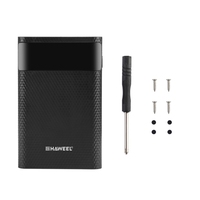 Boîtier de chargeur rapide PD HAWEEL DIY pour 4 piles 18650 12000mAh, chargeur bidirectionnel QC, boîtier de batterie externe avec 2 sorties USB et affichage
