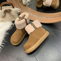Bottines en fourrure moelleuse pour femmes, plateforme épaisse, antidérapantes, bottes d'hiver pour la neige, vente en gros