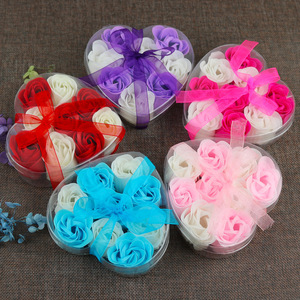 Caja de 9 Jabones de Rosas, Flores Artificiales para el Día de San Valentín, Regalos Creativos, Disponibles en Stock - Product Image 1