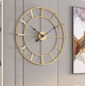 นาฬิกาโลหะคลาสสิกตกแต่งผนังเลขโรมันนาฬิกาแขวนโลหะห้องนั่งเล่นตกแต่งนาฬิกา - Product Image 5