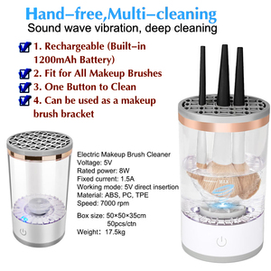 <span class=keywords><strong>Limpiador</strong></span> de <span class=keywords><strong>Brochas</strong></span> de Maquillaje Automático de Limpieza Rápida y Ahorro de Energía - Product Image 3