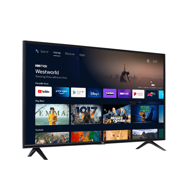 China Cheap Smart Hotel Use 75 Inch LED TV 4K 3D with Black Cabinet and Remote Control