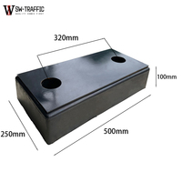 Pare-chocs en caoutchouc pour camion - Bloc de protection contre les collisions - Pare-chocs en caoutchouc noir durable - 500x250x100mm pour quais de chargement et garde-corps