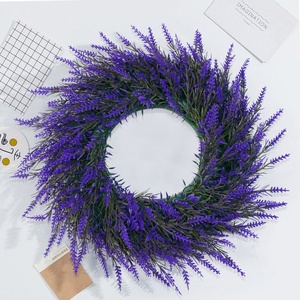 Guirlande <span class=keywords><strong>de</strong></span> lavande artisanale <span class=keywords><strong>de</strong></span> style américain transfrontalier 50 cm Printemps Été Porte d'entrée et décoration intérieure Accessoires <span class=keywords><strong>de</strong></span> photographie <span class=keywords><strong>de</strong></span> mariage - Product Image 3