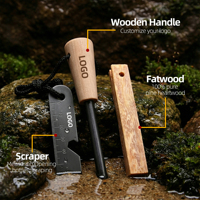 Allume-feu en ferro-magnésium imperméable Baiyuheng avec bâton de bois gras, Feuerstab pour le camping et la brousse