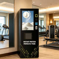 Distributeur automatique de milkshakes protéinés au lactosérum commercial, station de boissons en libre-service 24h/24 et 7j/7 pour les salles de sport et les clubs de fitness, prend en charge le paiement Nayax