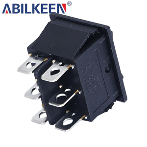 DPST ON-OFF-ON <strong>Rocker</strong> <strong>Switch</strong> 6 Pin <strong>T120</strong> Low Profile 32.3x25.3mm <strong>20A</strong> <strong>125VAC</strong> Factory Direct Wholesale - Product Image 5